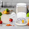 Squooshi Filling Station with large hearts and stars pouches for baby food preparation.