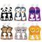 Squooshi Filling Station with 12 Large 5 oz Reusable Pouches featuring animal designs.