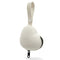 White heart-shaped silicone pacifier holder case with strap from Squooshi.