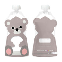 Squooshi Filling Station Baby Food Pouch Maker with 6 Large 5 oz Animal Pouches